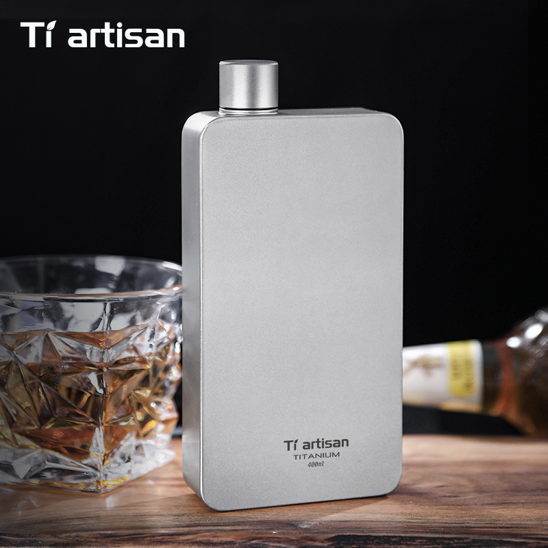 Camping Cooking Utilities - Tiartisan 400 مللي التيتانيوم قارورة الورك