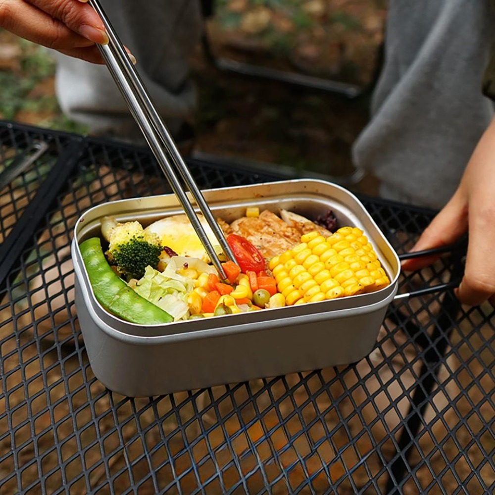 Camping Cooking Pot - أدوات طهي خفيفة الوزن للتخييم، صندوق