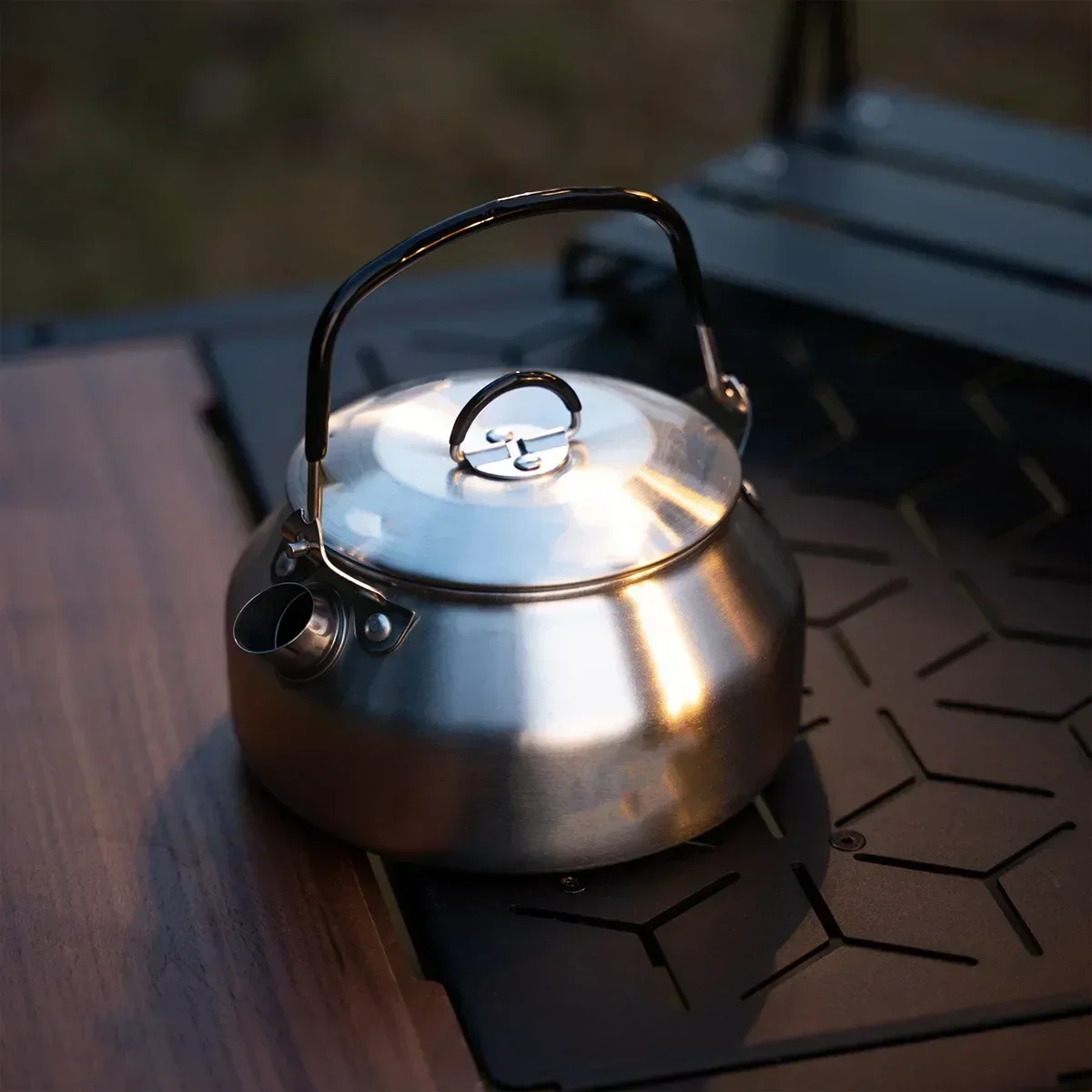 Camping Cooking Utilities - غلاية من الفولاذ المقاوم للصدأ 0.8L