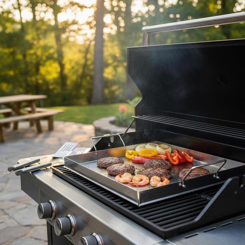 Camping Cooking Set - شواية مسطحة عالمية مقاس 18x16 بوصة