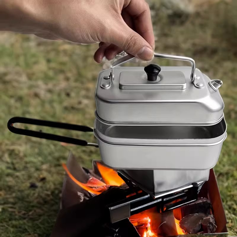 Camping Cooking Utilities - خفيفة المحمولة نزهة غلاية ، التخييم