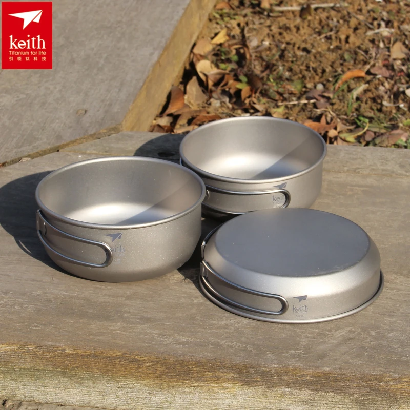 Camping Cooking Set - كيث 3 قطعة تجهيزات المطابخ التيتانيوم