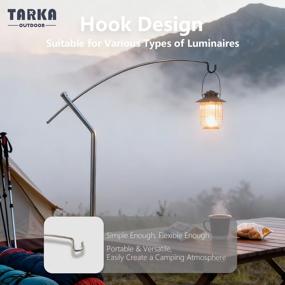 Camping Cooking Tripod - TARKA انفصال فانوس حامل قابل للتعديل
