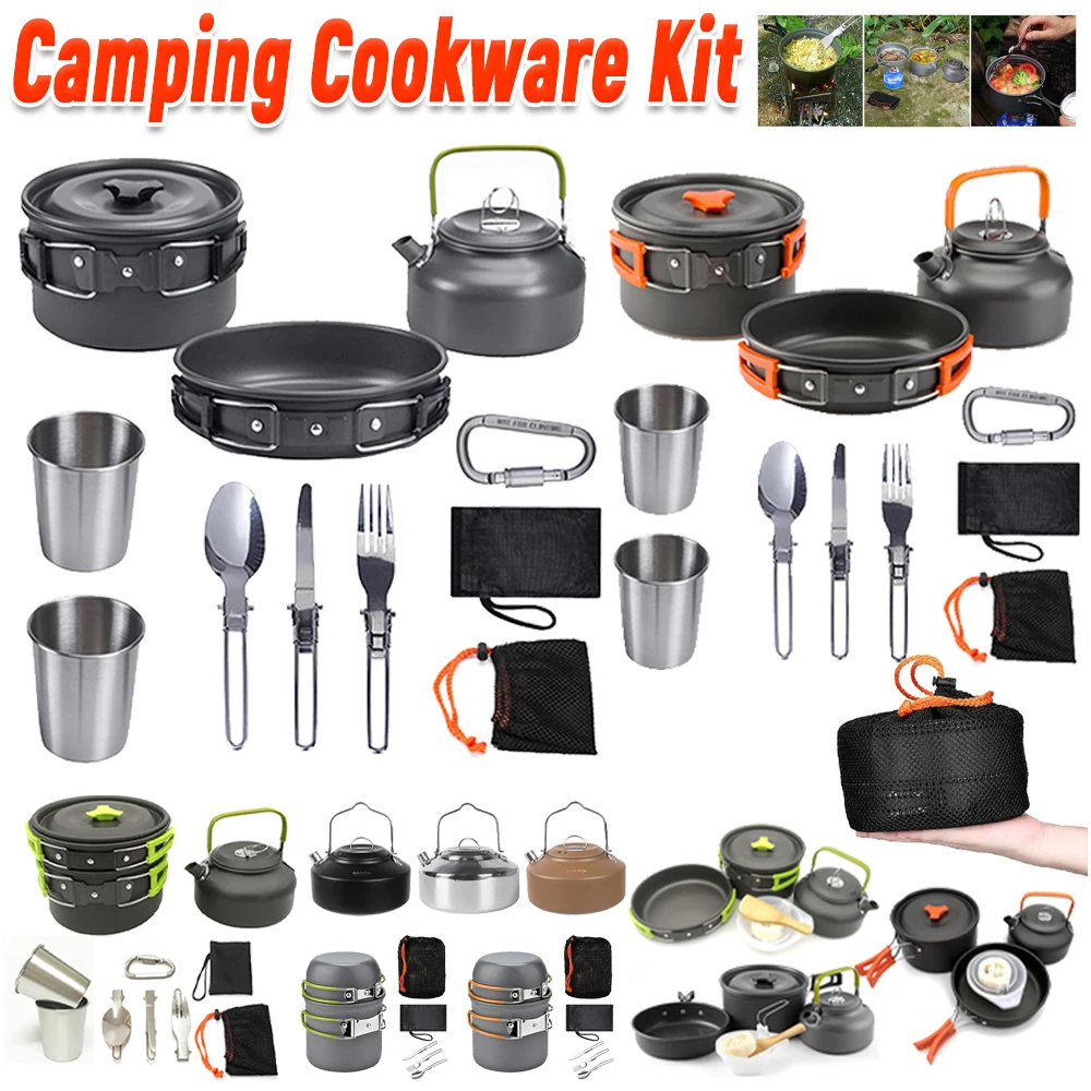 Camping Cooking Set - طقم أدوات طهي للتخييم، غلاية ووعاء
