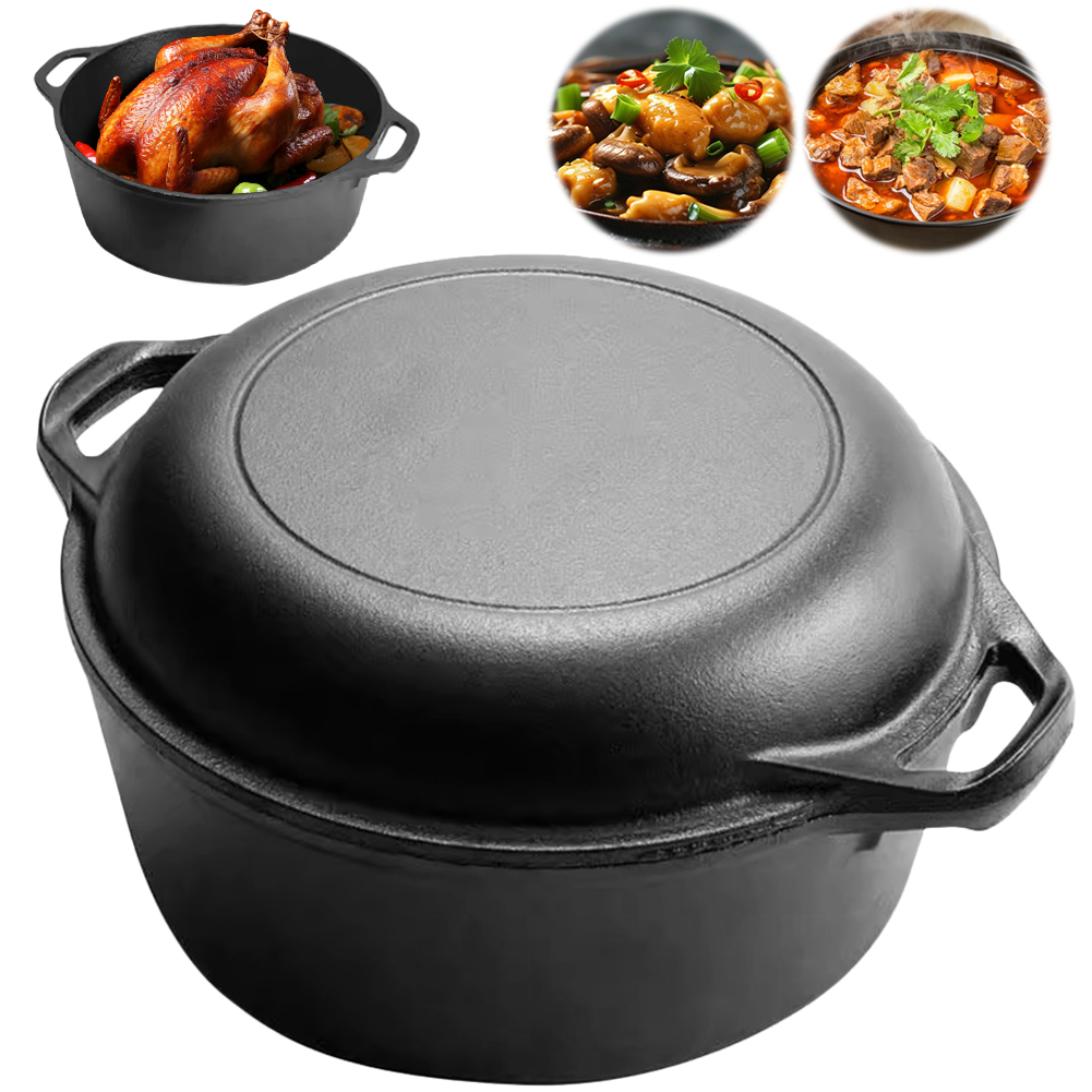 Skillet Cast Iron Camp - فرن هولندي 2 في 1 من