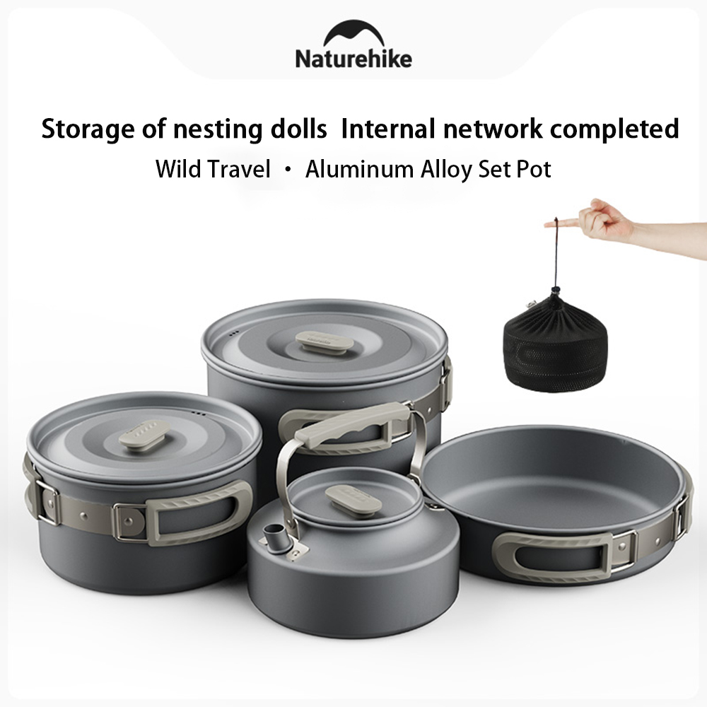 Camping Cooking Pot - مجموعة أواني خارجية من Naturehike، معدات