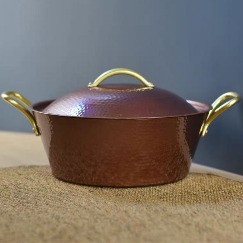 Camping Cooking Pot - وعاء نحاسي عتيق مصنوع يدويًا، وعاء