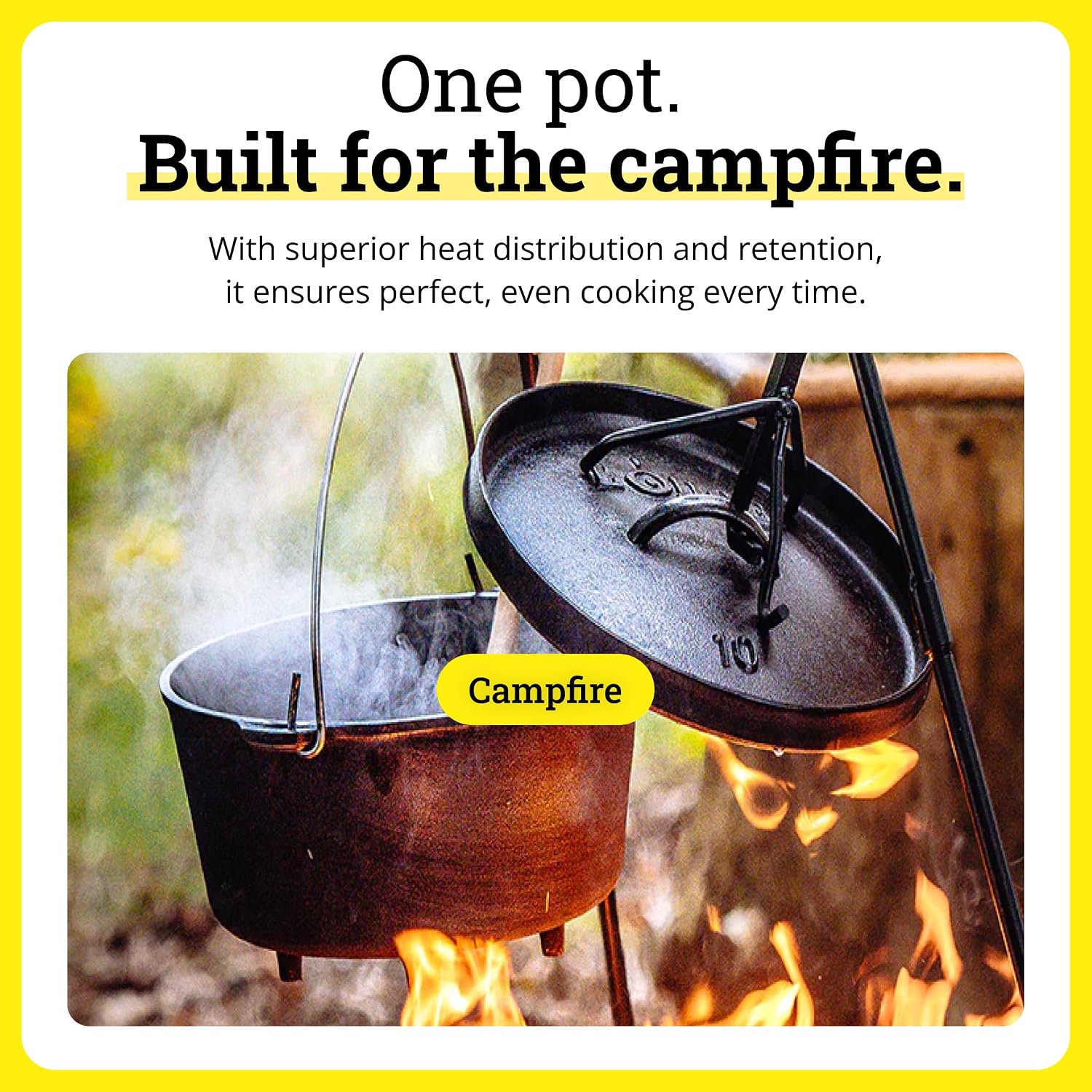 قدر داتش أوفن للتخييم - مصنوع  - مراجعة Camp Dutch Oven Cast وسعره