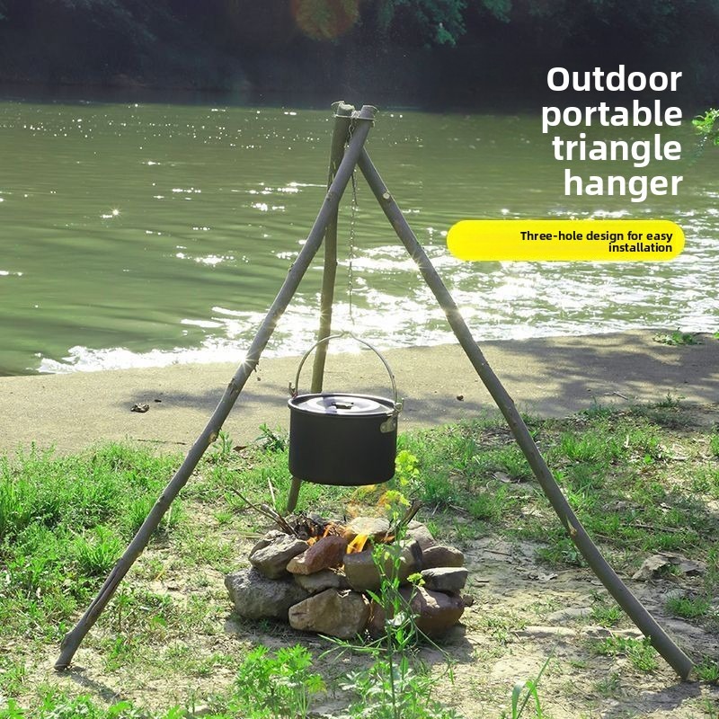 حامل ثلاثي القوائم للشواء في ا - مراجعة Camping Cooking Tripod وسعره