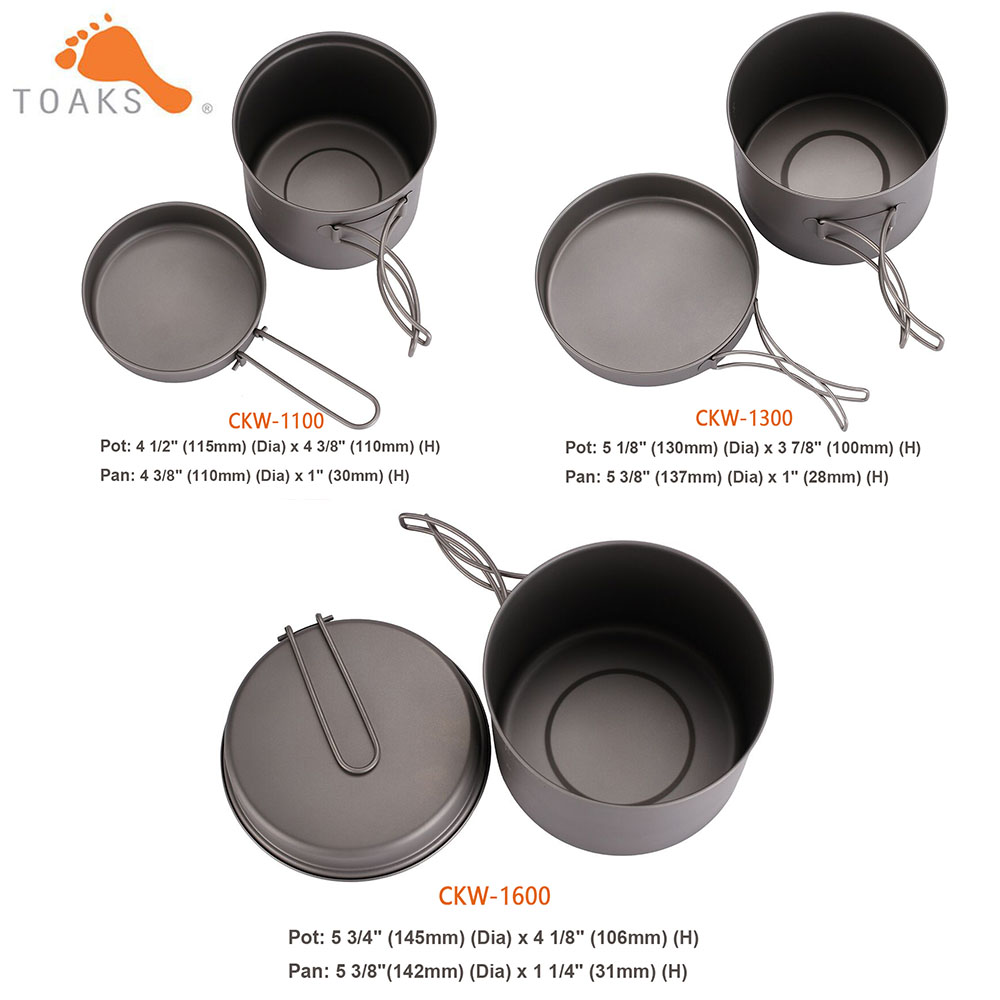 TOAKS طقم حلل استانلس ستيل خفي - مراجعة Camping Cooking Utilities وسعره