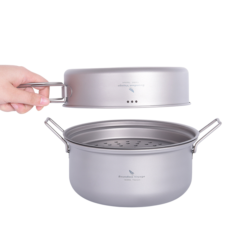 طقم أواني طهي التيتانيوم من Bo - مراجعة Camping Cooking Pot وسعره