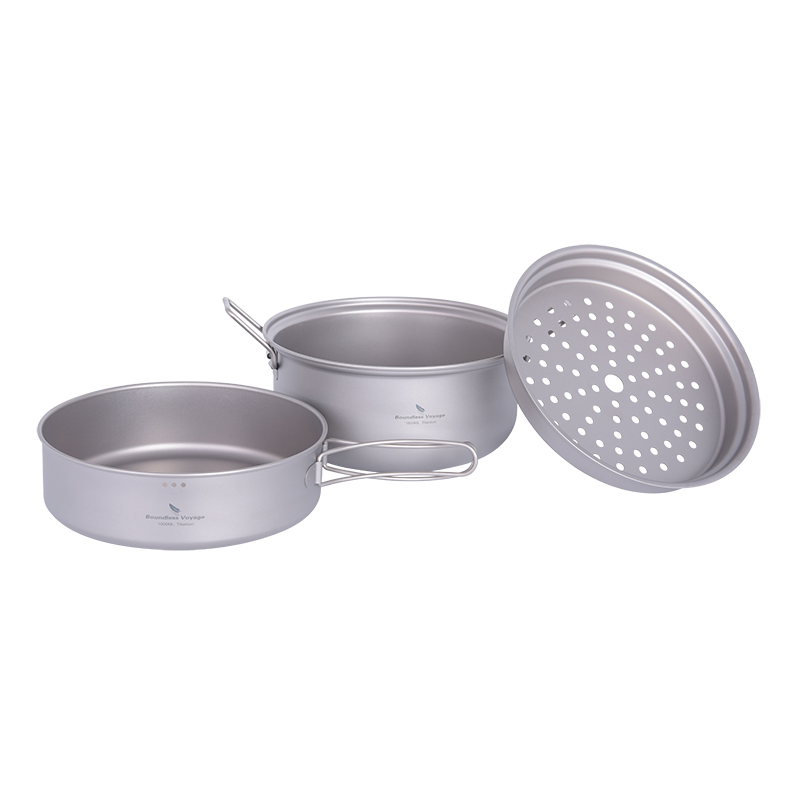 طقم أواني طهي التيتانيوم من Bo - مراجعة Camping Cooking Pot وسعره
