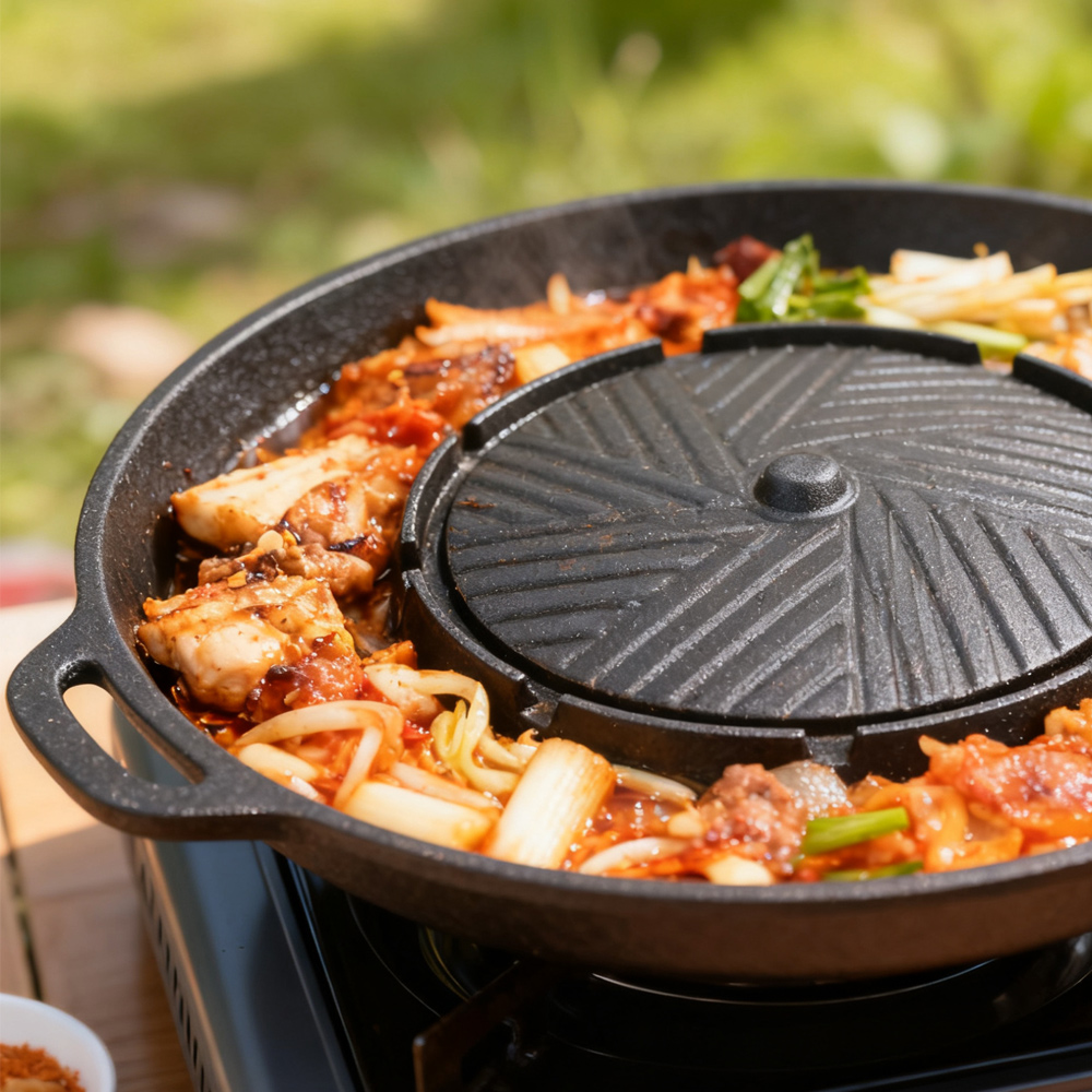KOSUN الكورية شواء شواء عموم 2 - مراجعة Camping Cooking Pot وسعره