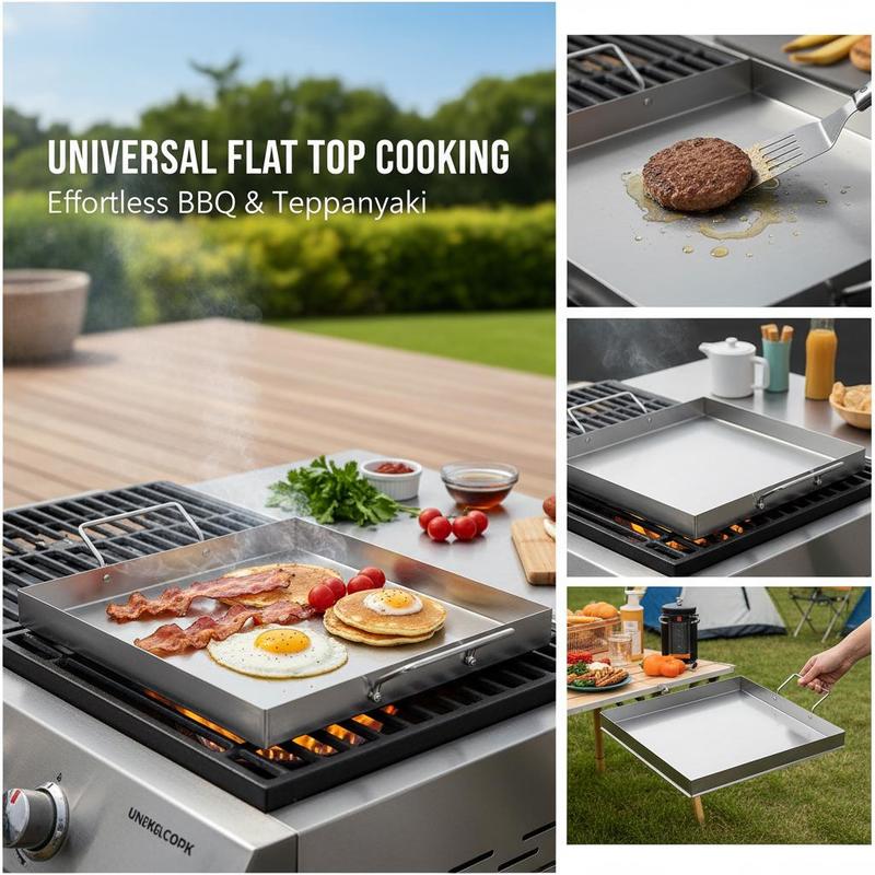 شواية مسطحة عالمية مقاس 18x16  - مراجعة Camping Cooking Set وسعره