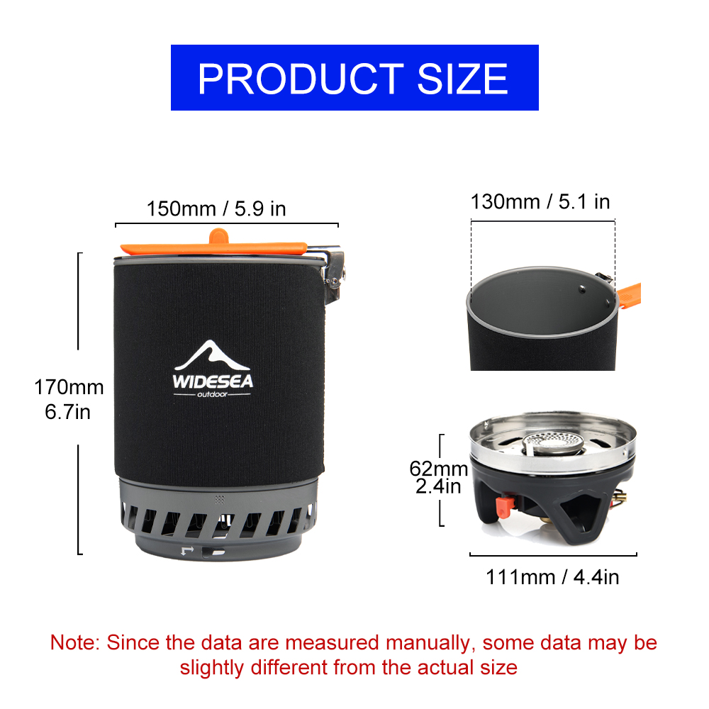 Widesea نظام الطبخ التخييم مع  - مراجعة Camping Cooking Pot وسعره