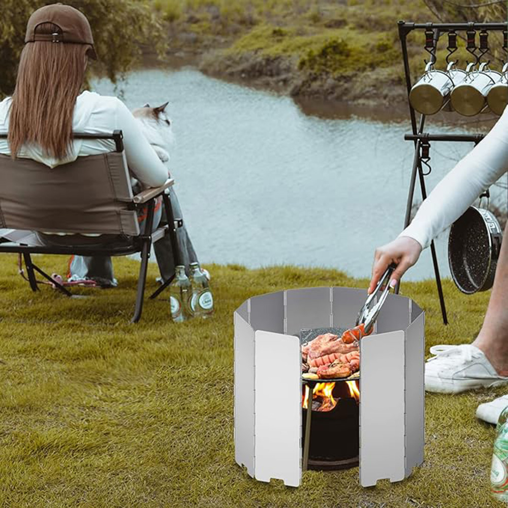 واقي رياح خفيف الوزن قابل للطي - مراجعة Camping Cooking No Gas وسعره