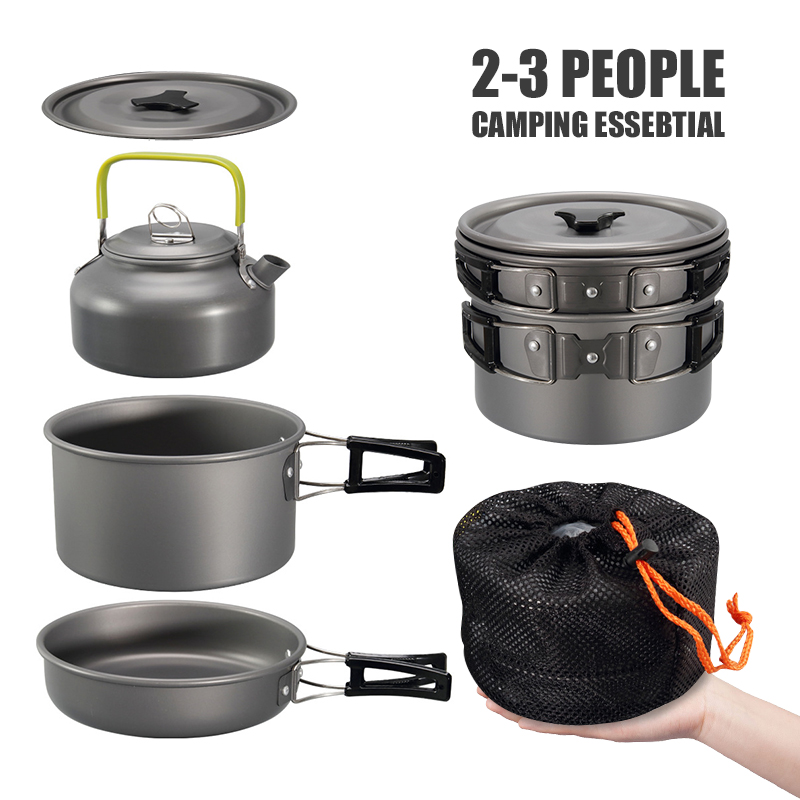 WESTTUNE التخييم طقم حلل استان - مراجعة Camping Cooking Tin وسعره