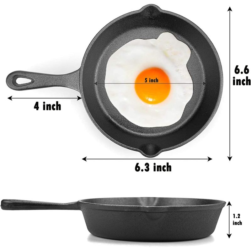 مقلاة من الحديد الزهر مقاس 6 ب - مراجعة Skillet Cast Iron Camp وسعره