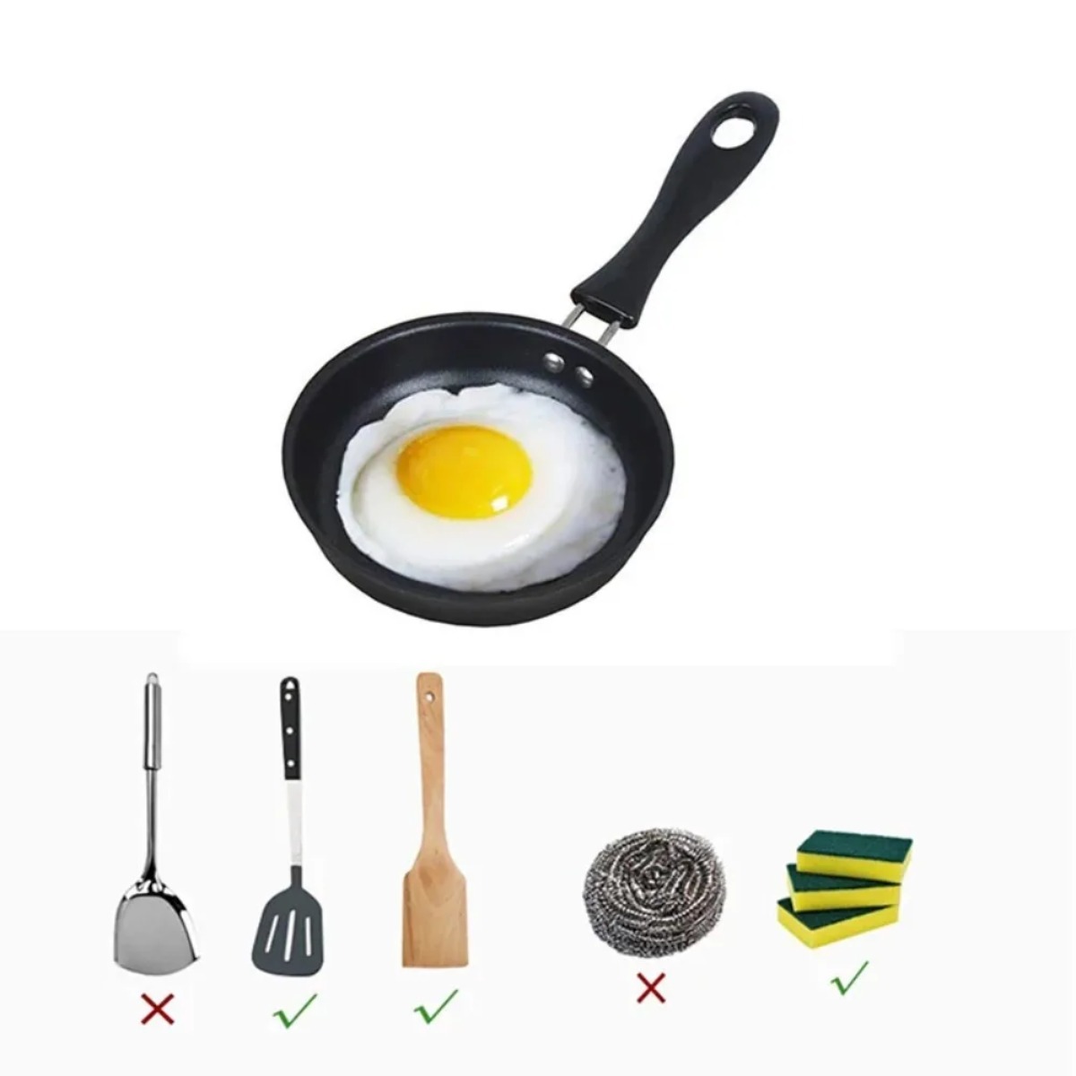 مقلاة صغيرة محمولة بمقبض لطهي  - مراجعة Camping Cooking Without Gas وسعره
