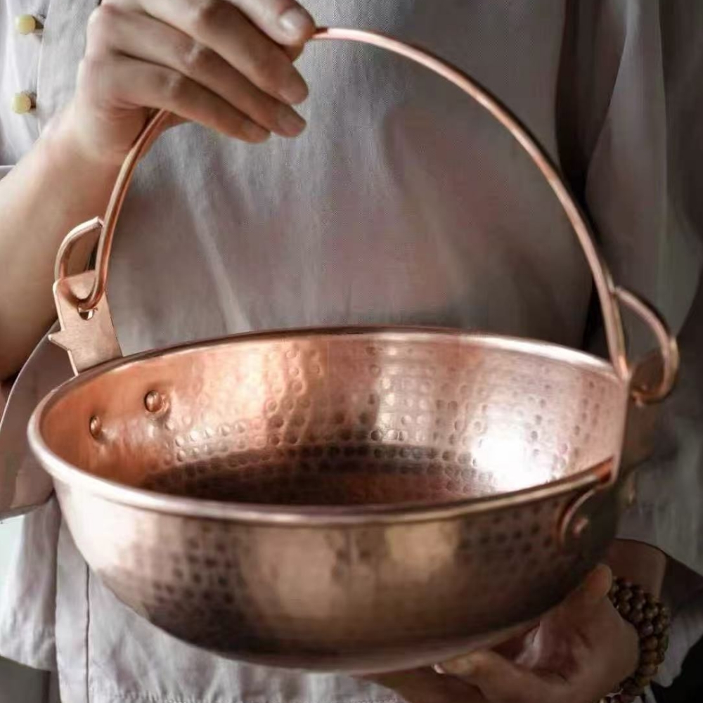 وعاء معلق نحاسي عتيق، وعاء سمي - مراجعة Camping Cooking Pot وسعره
