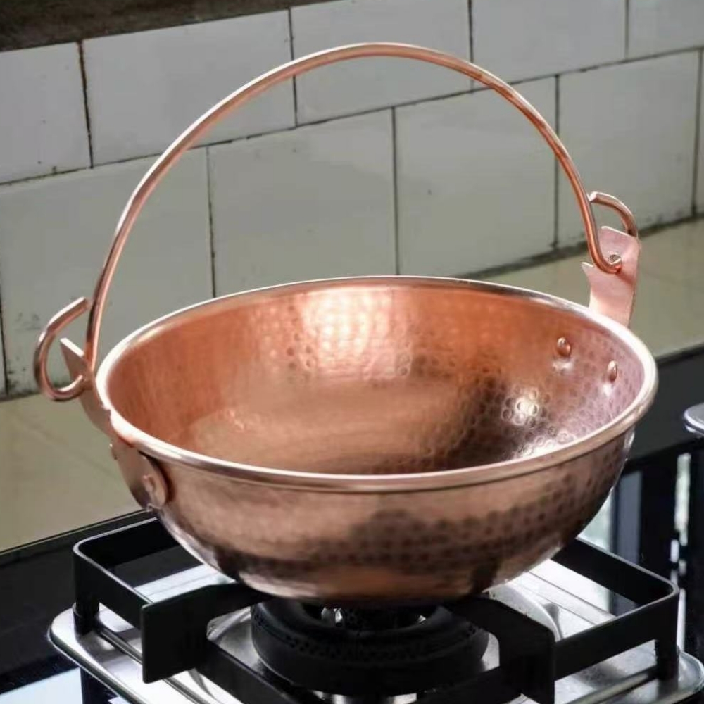 وعاء معلق نحاسي عتيق، وعاء سمي - مراجعة Camping Cooking Pot وسعره
