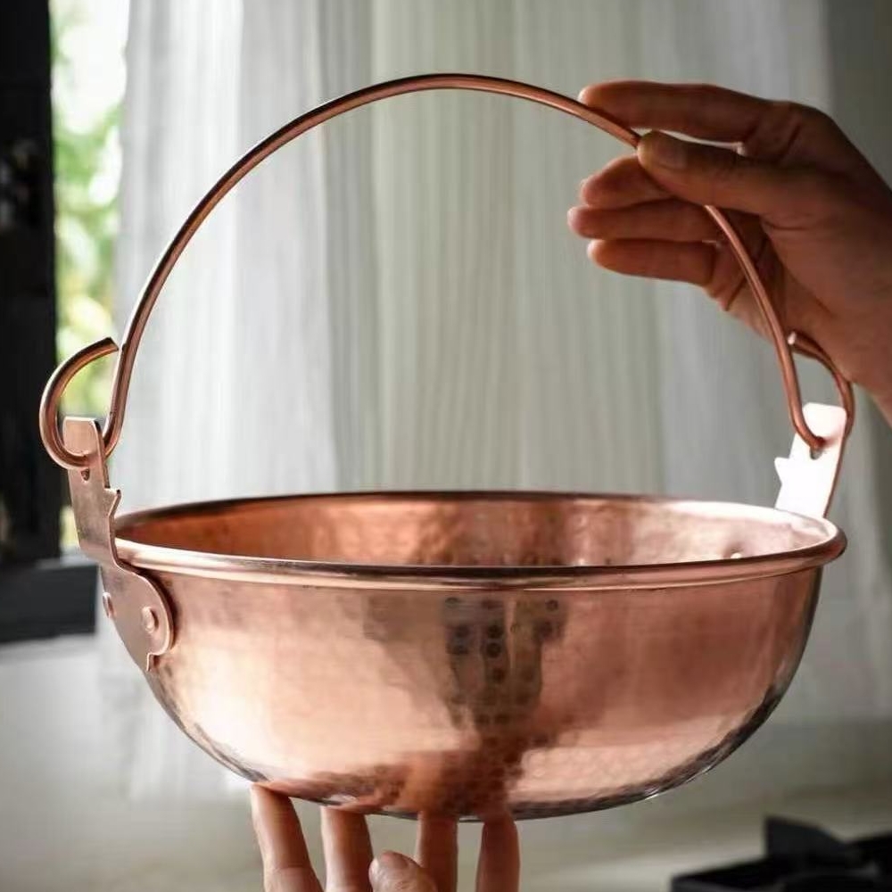 وعاء معلق نحاسي عتيق، وعاء سمي - مراجعة Camping Cooking Pot وسعره