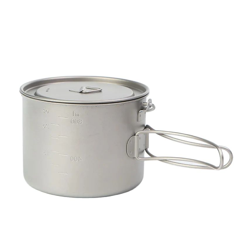 وعاء طبخ تيتانيوم بمقبض معلق ، - مراجعة Camping Cooking Set وسعره