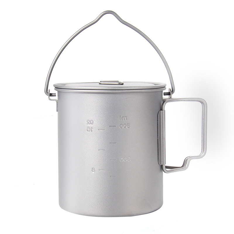 وعاء طبخ تيتانيوم بمقبض معلق ، - مراجعة Camping Cooking Set وسعره