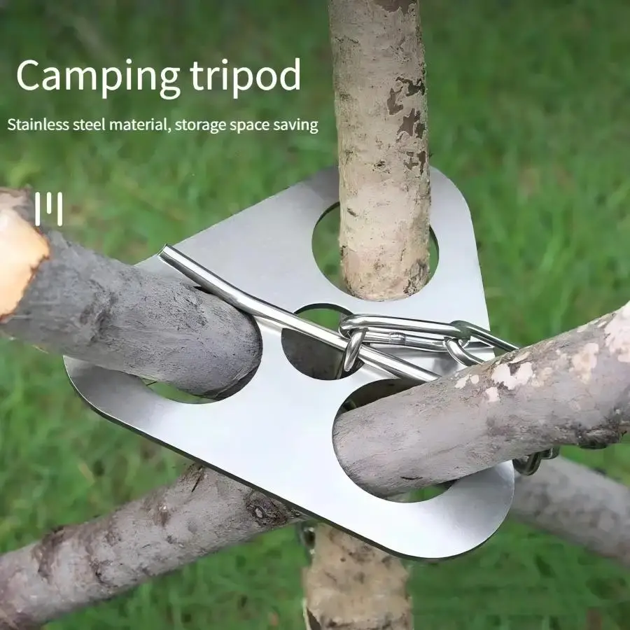 الفولاذ المقاوم للصدأ المحمولة - مراجعة Camping Cooking Tripod وسعره