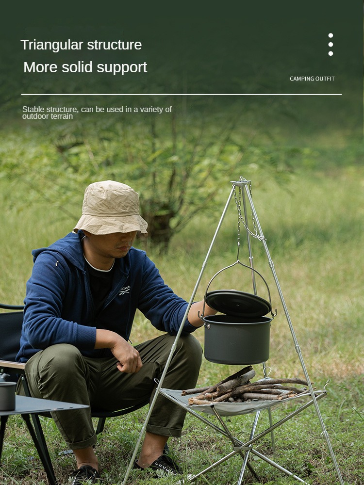 ترايبود محمول لنار التخييم ، إ - مراجعة Camping Cooking Tripod وسعره