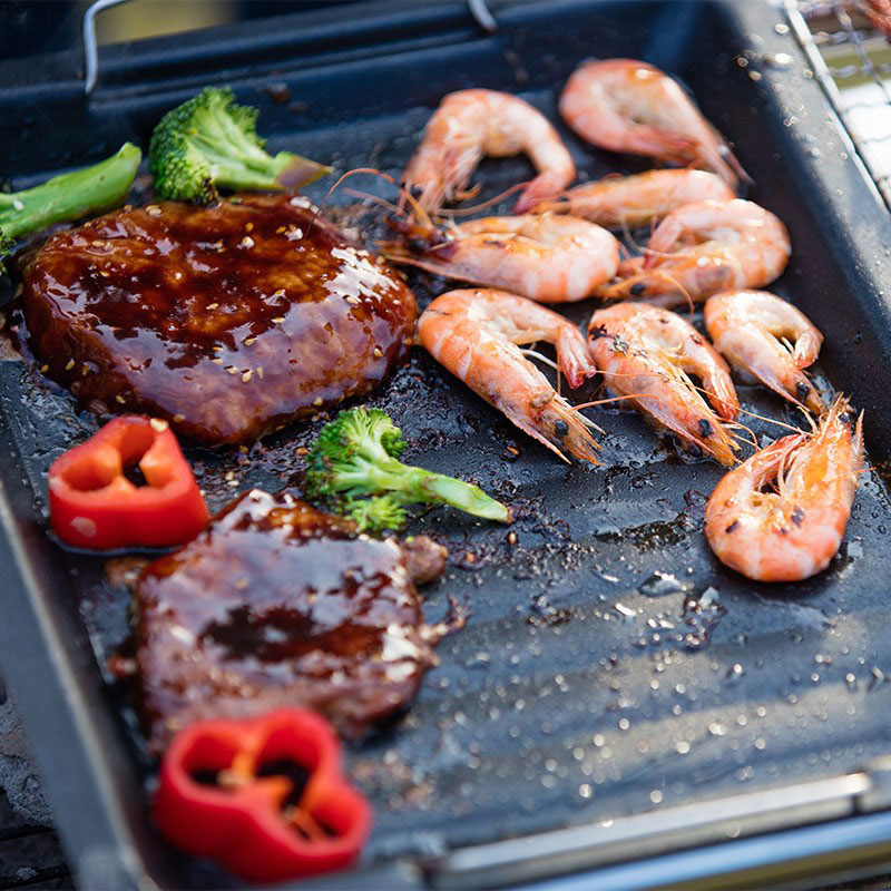 مقلاة شواء مربعة سميكة للاستخد - مراجعة Camping Cooking Set وسعره