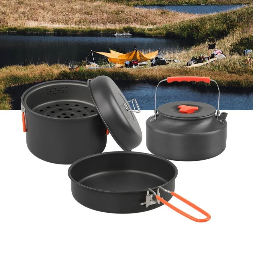 مجموعة أدوات طهي خارجية ، وعاء - مراجعة Camping Cooking Pot وسعره