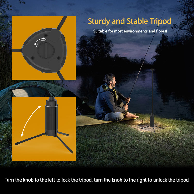 مصباح عمل LED متداخل محمول ، U - مراجعة Camping Cooking Tripod وسعره