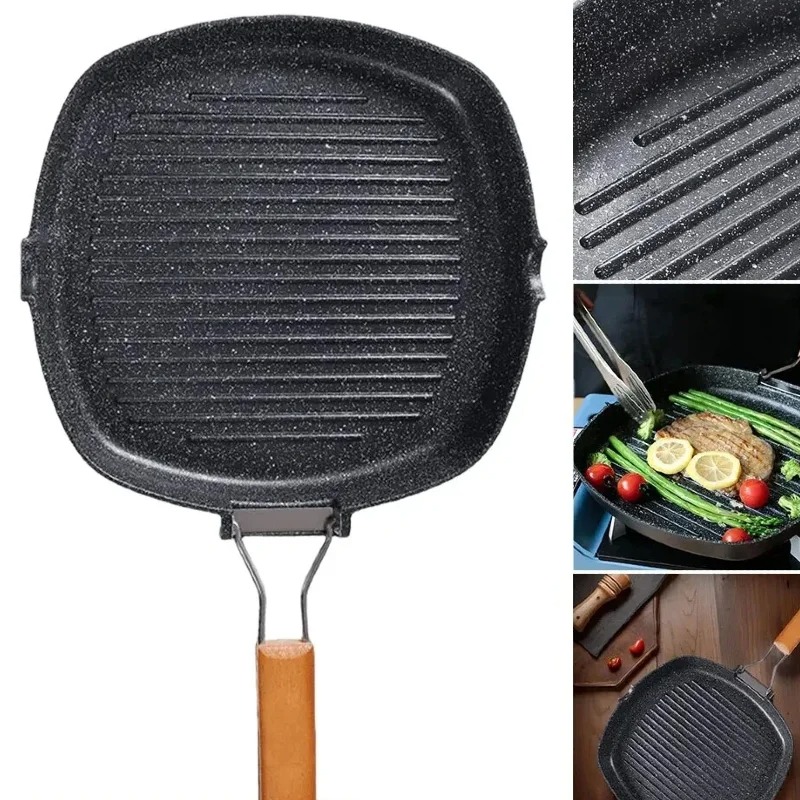 مقلاة شواء مربعة للستيك مع مقب - مراجعة Skillet Cast Iron Camp وسعره