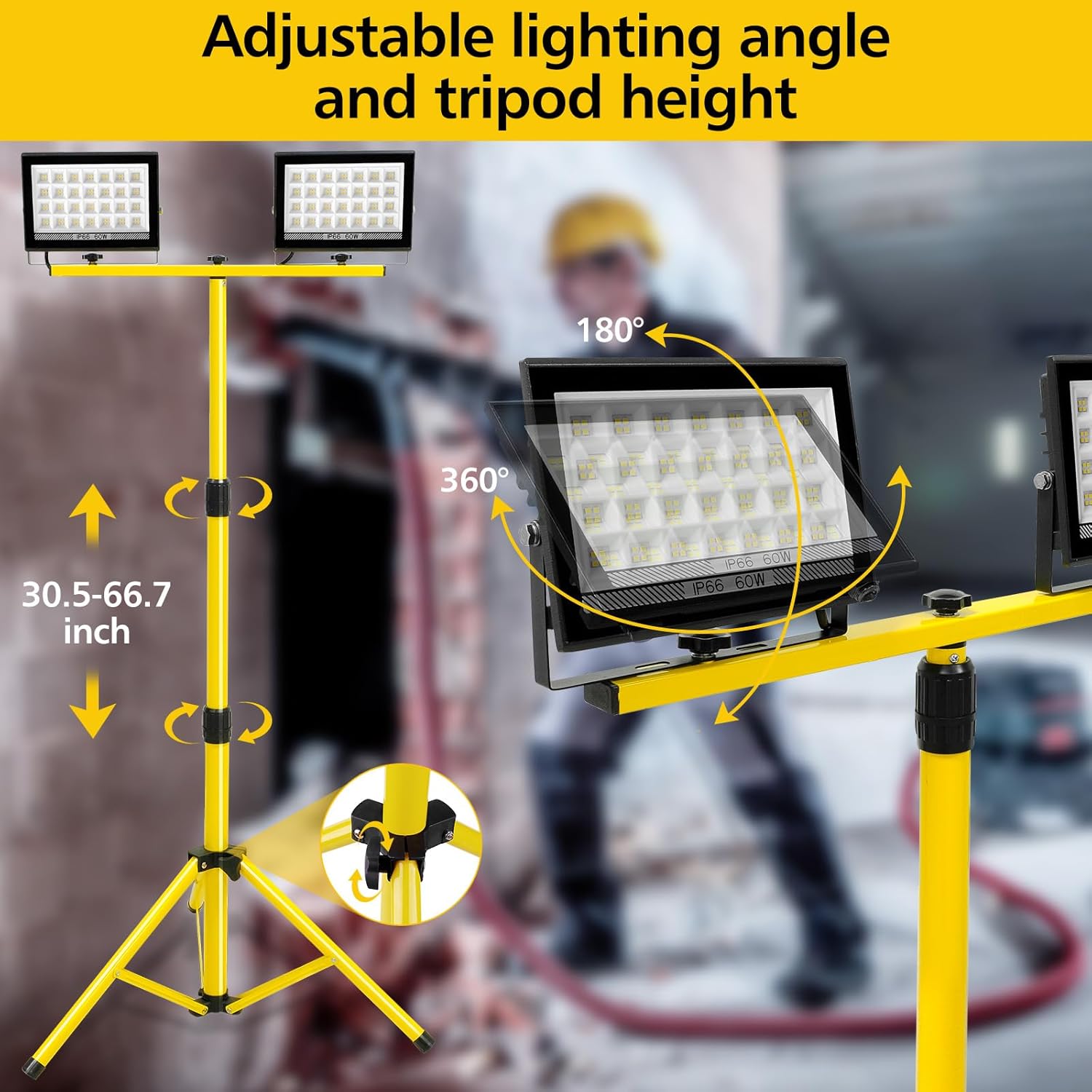 LED ضوء العمل مع حامل قابل للت - مراجعة Camping Cooking Tripod وسعره