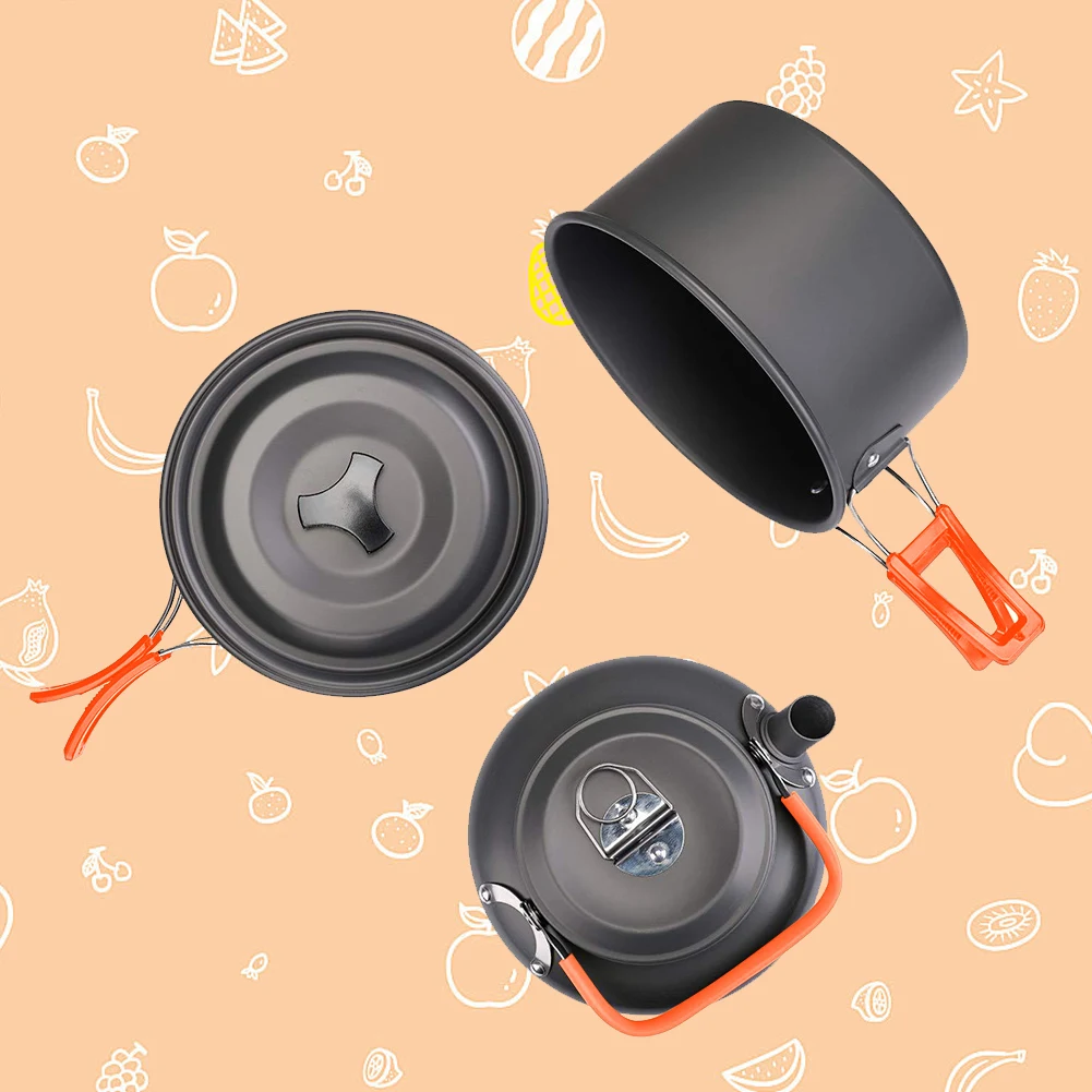 طقم أدوات طهي للتخييم، غلاية و - مراجعة Camping Cooking Set وسعره