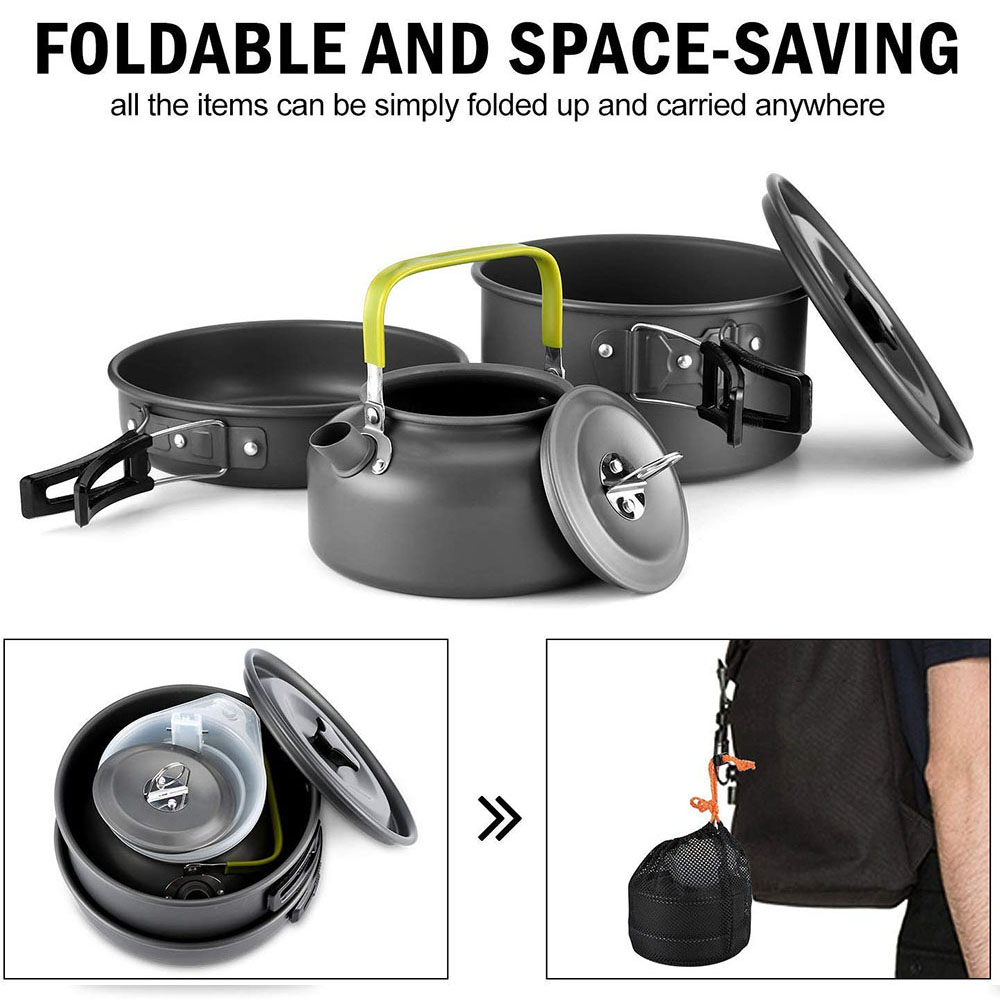 مجموعة أدوات الطهي للتخييم الخ - مراجعة Camping Cooking Pot وسعره