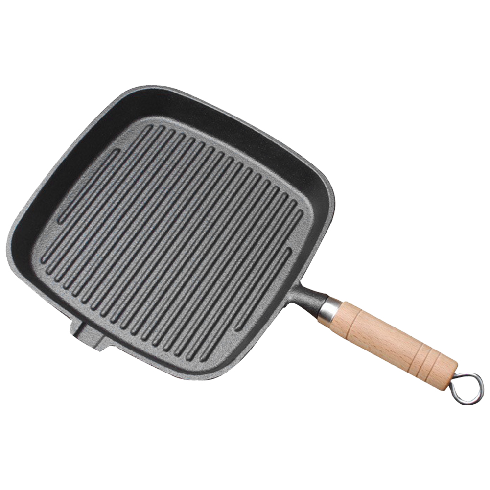 مقلاة شواء من الحديد بمقبض خشب - مراجعة Skillet Cast Iron Camp وسعره