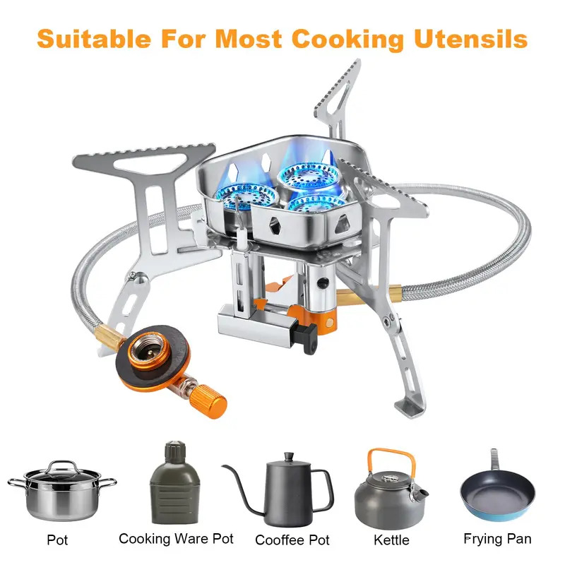 موقد غاز للتخييم عالي القدرة 5 - مراجعة Camping Cooking No Gas وسعره