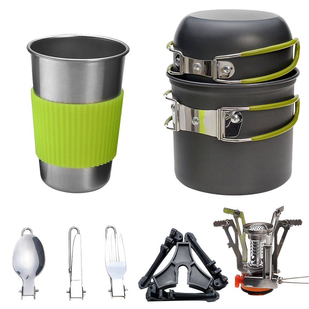 طقم أواني طهي للتخييم في الهوا - مراجعة Camping Cooking Set وسعره